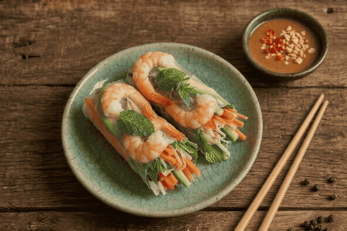 11c. Goi cuon mit Garnelen (Sommerrolle)