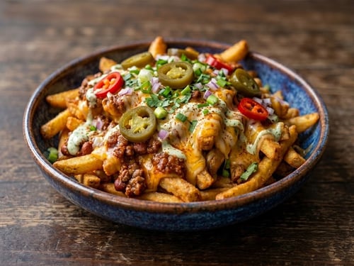 Chili Cheese Pommes (Snack-Portion) (Klein)