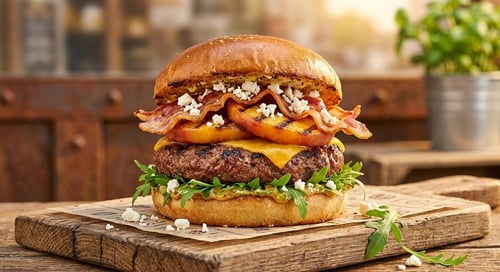 Golden Peach Burger