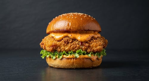 Simple Spicy Chicken Burger (4 Filets)