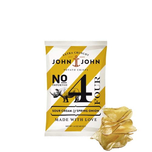 John & John Crisps Sour Cream & Spring Onion