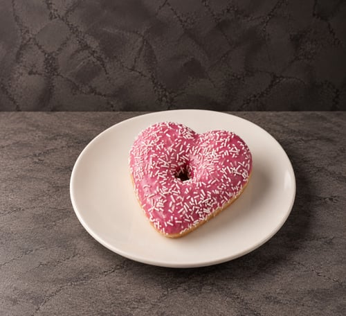 Pink Heart Donut