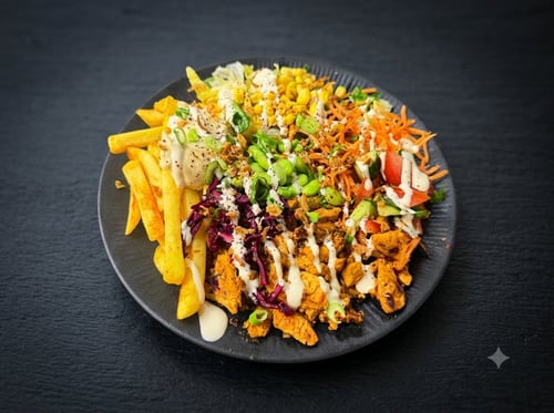 Veganer Shawarma Teller