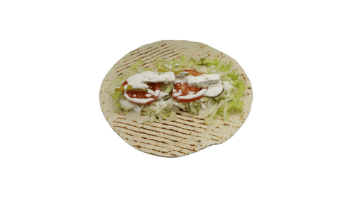 Dürüm mit Salat und Fleisch