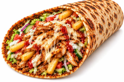 Pizza kaas Kabab met patat Los