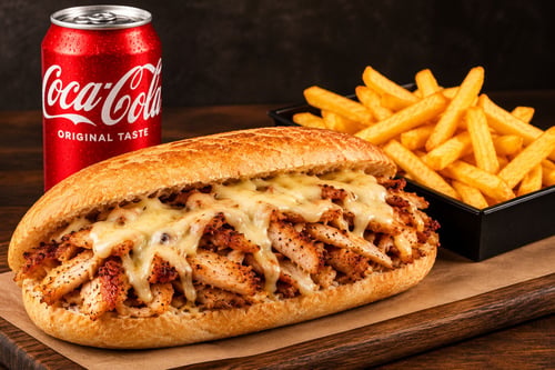 Broodje doner met kaas Menu