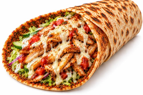 Pizza vlees en kaas