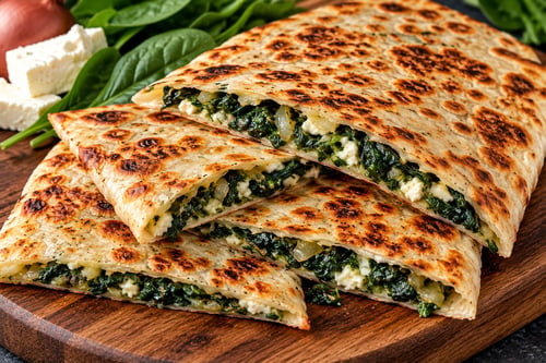 Gozleme met Spinazie