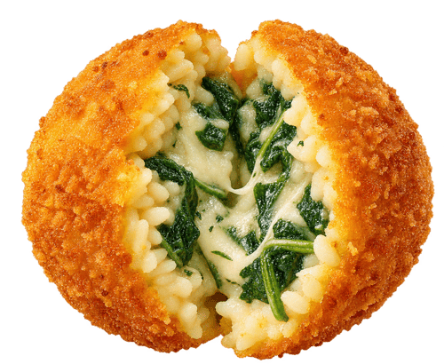 Arancine mit Spinat