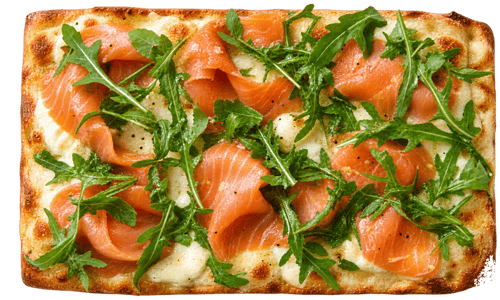 Pizza Bianca Räucherlachs 
