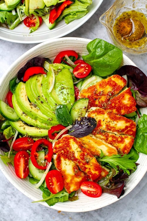 Avocado Halloumi Salat