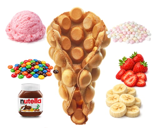 Bubble Waffle selbst zusammenstellen