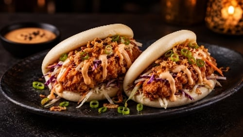 Crispy Chicken Bao Buns