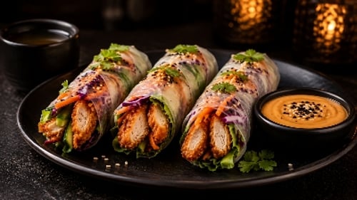 Crispy Chicken Summer Rolls