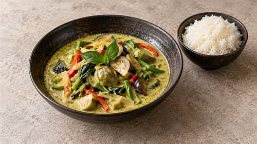 Green Curry mit Poulet