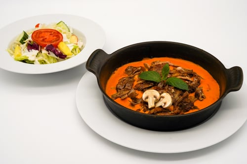 128 Großes Tigany in Metaxa Sauce