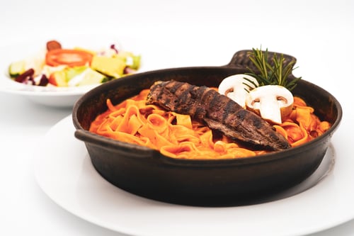 174 Ein Lammfilet in Metaxa Sauce