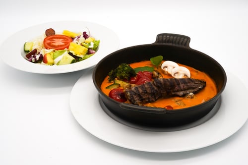 177 Ein Lammfilet in Metaxa Sauce