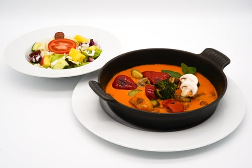 63 Gemüsepfanne in Metaxa Sauce