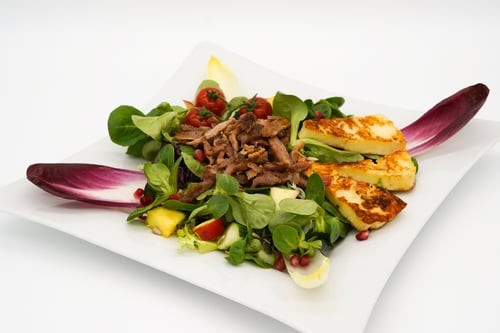 656 Wellness Salat-Teller mit Gyros