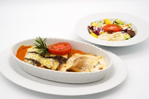 135 Zwei Suzuki mit Käse überbacken