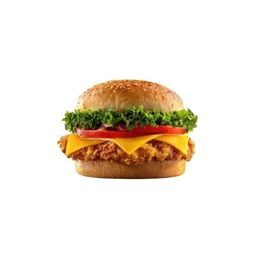 Cheesy Crusty Chicken Burger
