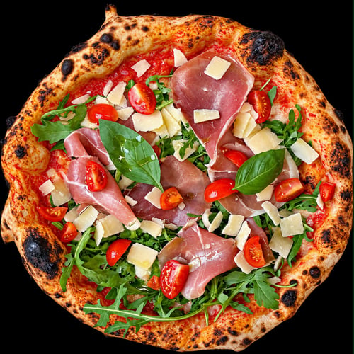 Pizza Crudo, Rucola & Grana