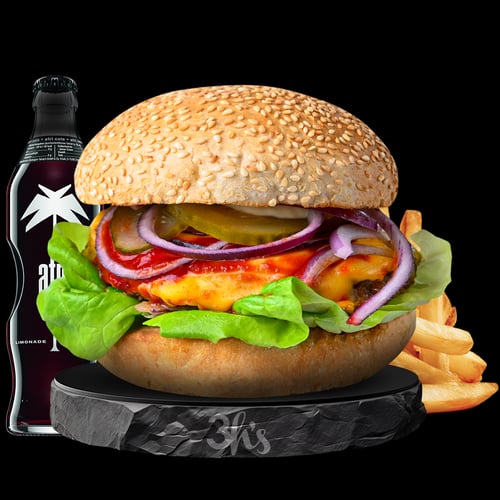 Mittags-Angebot Cheeseburger