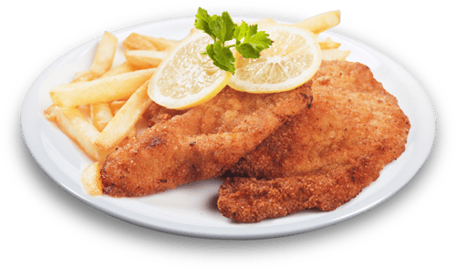 Schnitzel mit Pommes