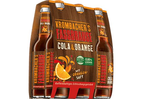 Krombacher Fassbrause Cola & Orange 6x0,33l