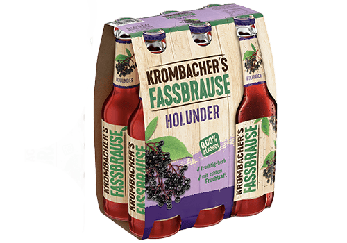 Krombacher Fassbrause Holunder 6x0,33l