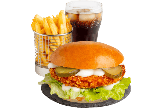 Plant Crunchy Chick´n Burgermenü