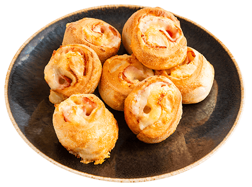 Pizzabrötchen Hinterschinken & Käse gefüllt