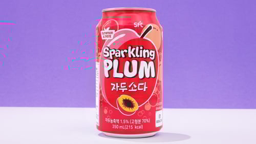 Sparkling plum soda