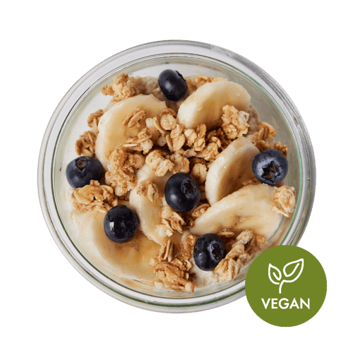 Overnight Oats Blueberry Banana Crunch