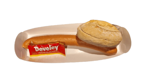 Bockwurst mit Brötchen