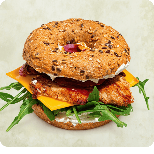 BBQ Chicken Cheddar Bagel