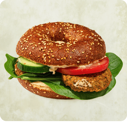 Falafel Hummus Bagel