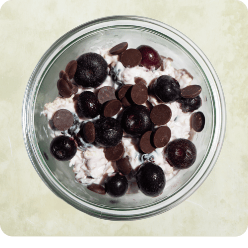 Overnight Oats Skyr & Blaubeere
