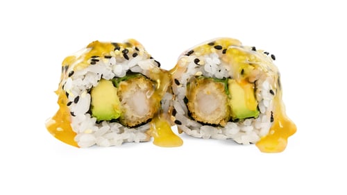 Crispy Ebi Roll mit Spicy Mango Sauce - 8 Stück