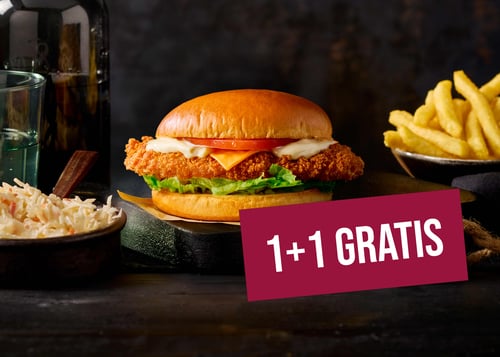 1+1 gratis Burgermenu