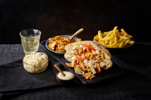 Kipshoarma/Kipdöner menu