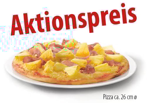 Pizza Hawaii 26 cm Aktionspreis