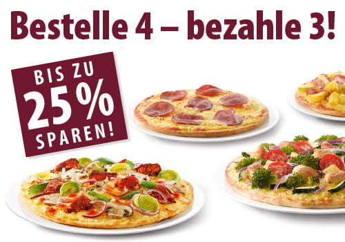  Bestelle 4 - bezahle 3