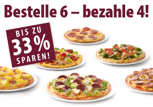 Bestelle 6 - bezahle 4