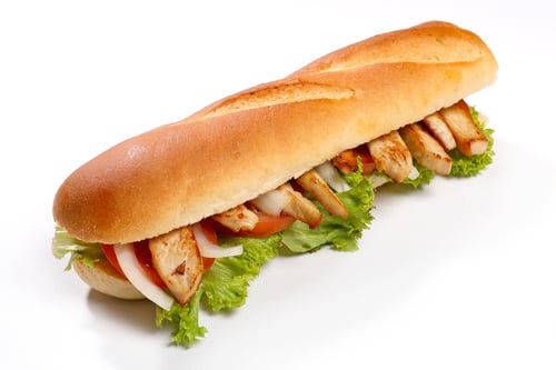Baguette Chicken halb