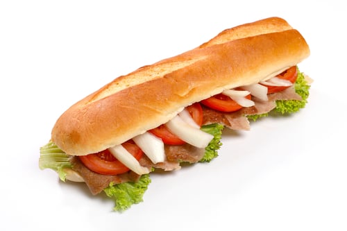 Baguette Kebab halb