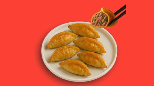 Fried Beef BBQ Dumplings (6 Stück)