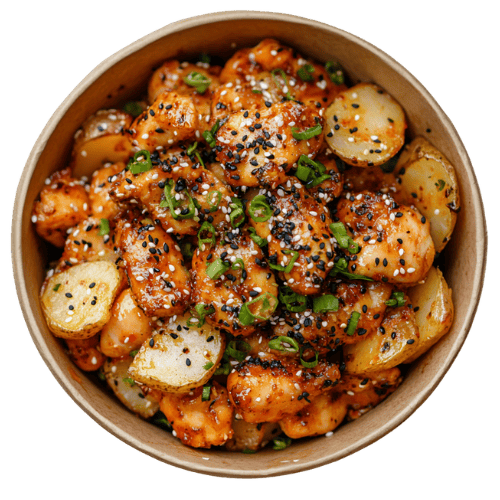 Creamy Sriracha Chicken Potatos