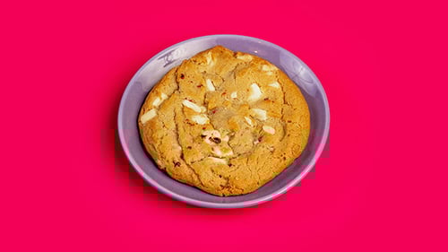 White Belgian Chocolate-Raspberry Cookie